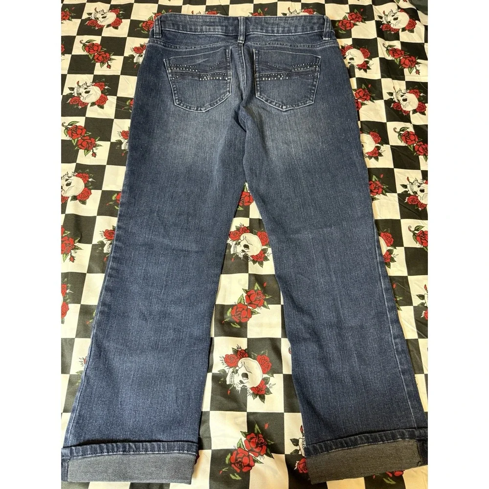 Apt‎ 9 Straight Leg Jeans Women's Size 4 Dark Wash Stretch Denim